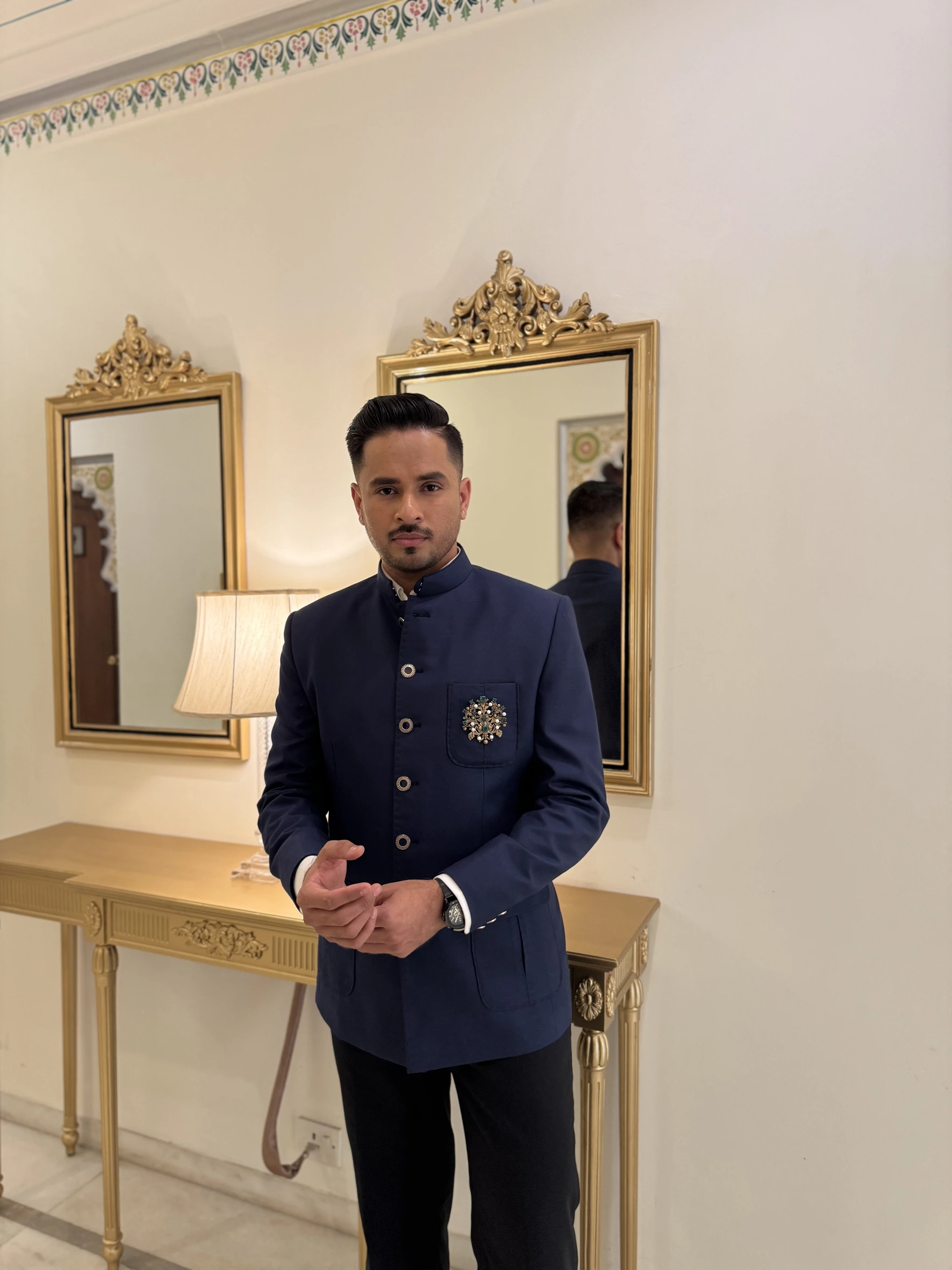 3 patch pocket pocket bandhgala View 1