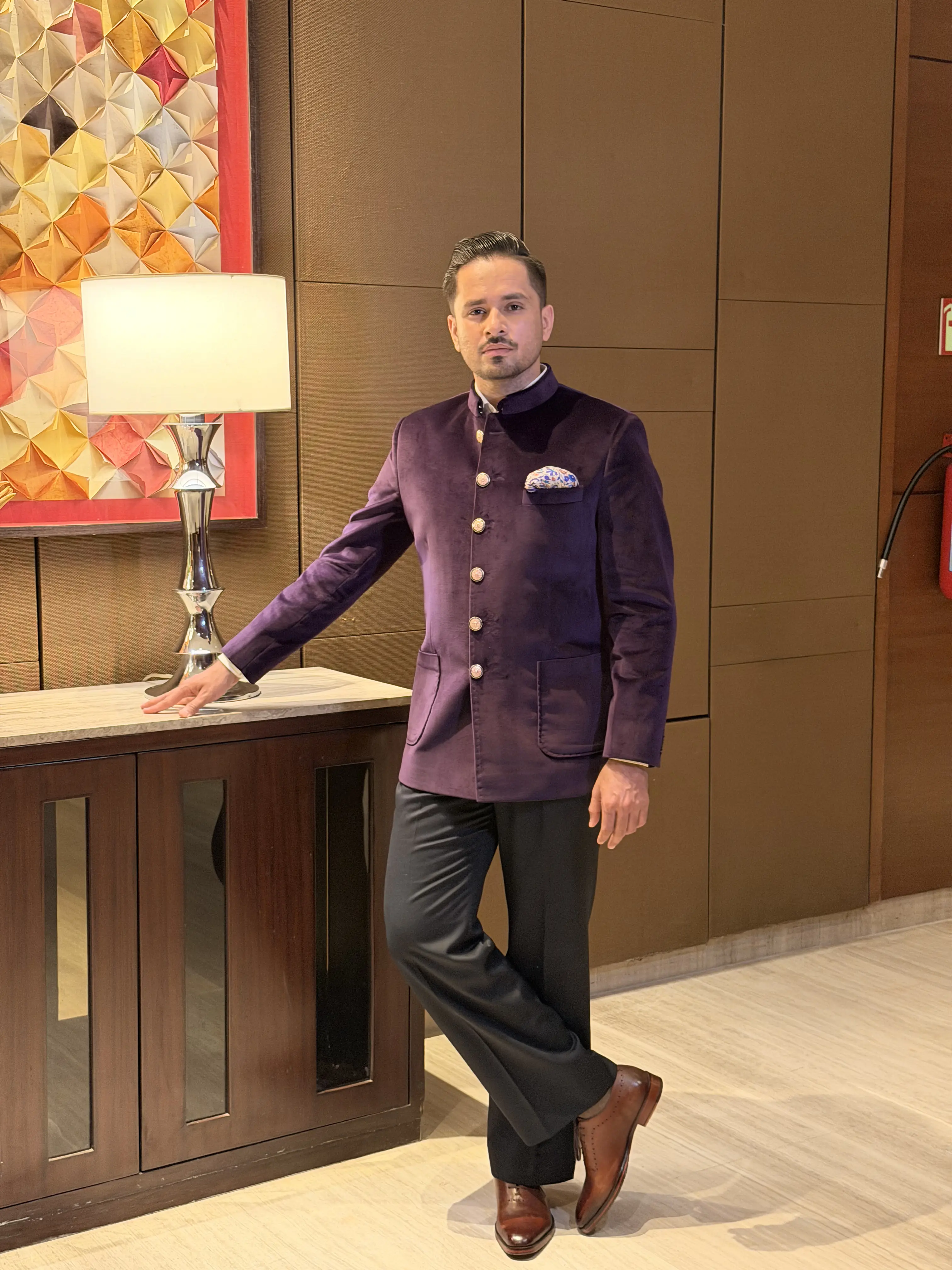 Champagne Silk Bandhgala