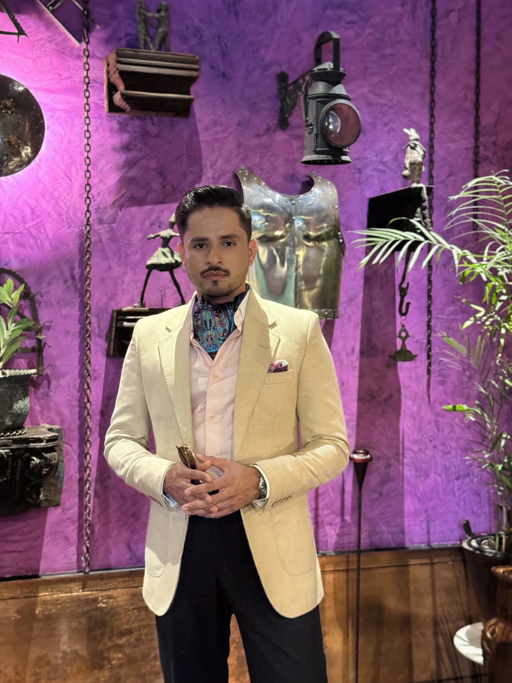 Beige 2 Button Blazer Desk 1