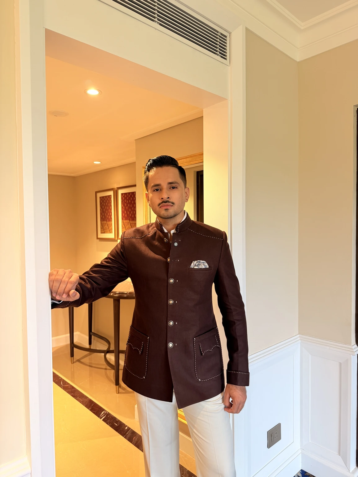 Handcrafted Linen Bandhgala
