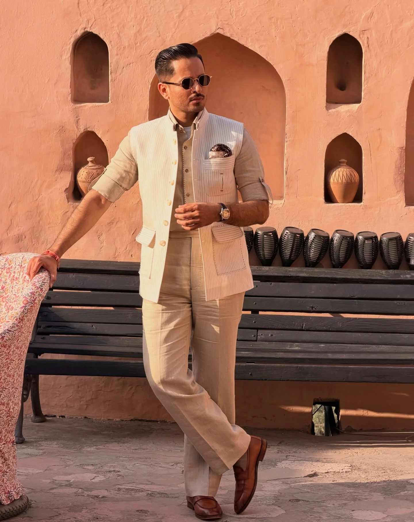 Ivory Silk Suit