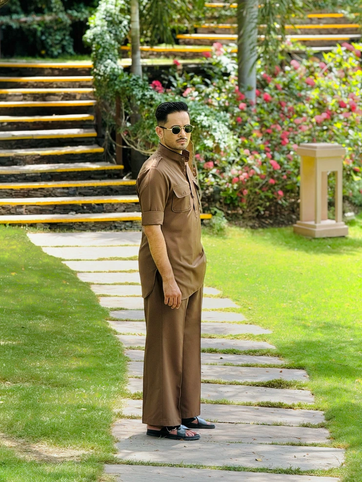 Linen Viscose Kurta Set Desk 2