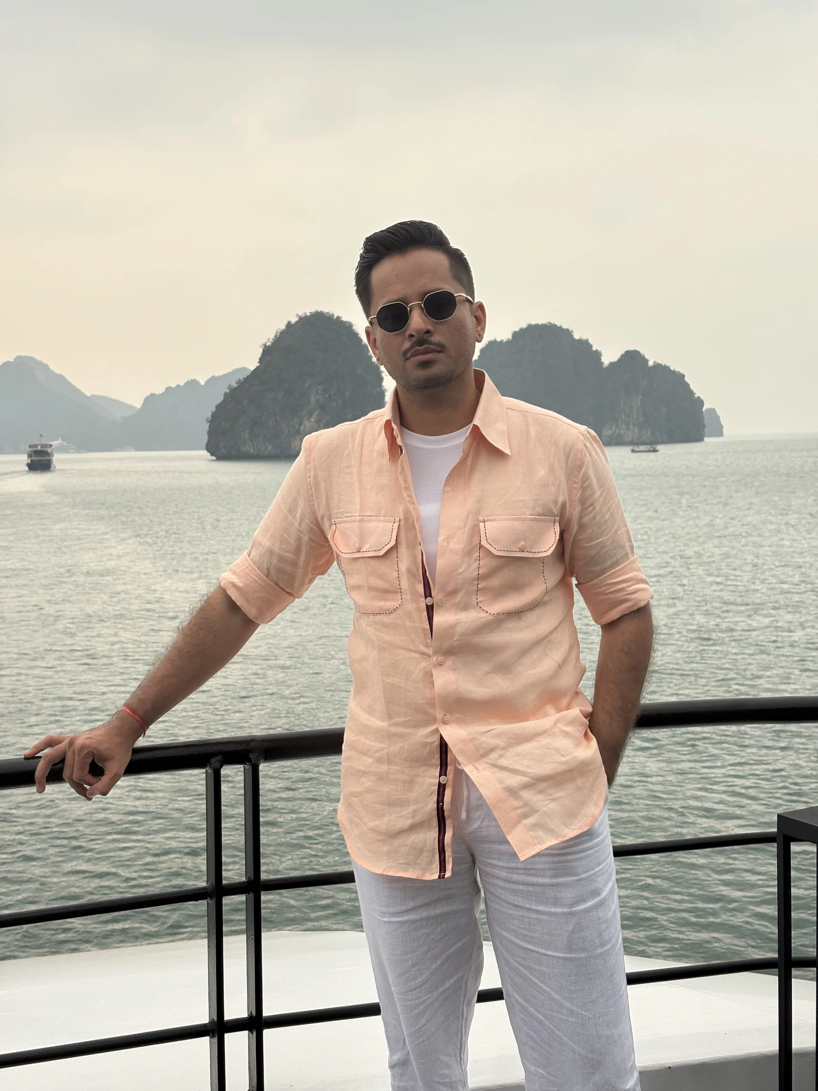 Peach 2 Pocket Shirt Desk 1