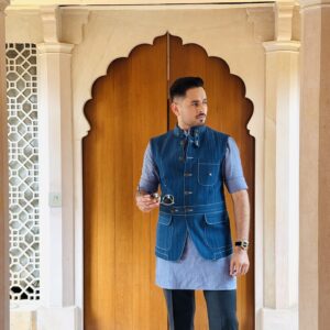 Denim Inspired Designer Halfjacket
