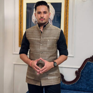 Textured Linen Half Jacket
